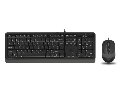 A4 Tech F1010 Siyah-Gri Kablolu Klavye & Mouse Set - A4 Tech