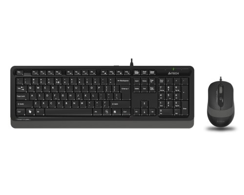 A4 Tech F1010 Siyah-Gri Kablolu Klavye & Mouse Set - 1