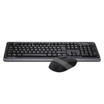 A4 Tech FG-1010 USB Wireless Multimedia F Turkish Keyboard + Mouse Set Gray (T16387) - Thumbnail