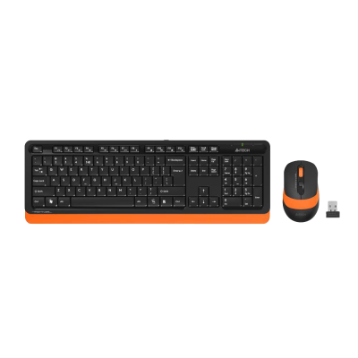 A4 Tech FG1010 Siyah-Turuncu Kablosuz Q Klavye & Mouse Set - A4 Tech