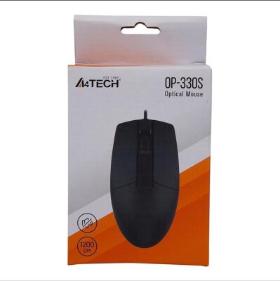 A4 Tech OP-330S Siyah Sessiz Optik Kablolu Mouse - A4 Tech
