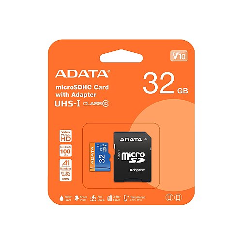 Adata Premier 32 GB AUSDH32GUICL10A1-RA1 100MB/s UHS-I Class10 V10 Micro SD Kart - 1