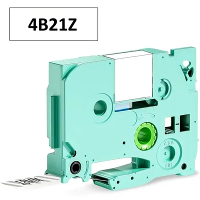 AIMO 4B21Z Beyaz Üzerine Siyah Etiket Şeridi 18mm x 8m - D480BT - AIMO