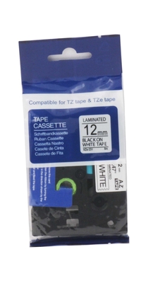 AIMO AZe-231 Black on White Label Ribbon 12mm x 8m - AIMO