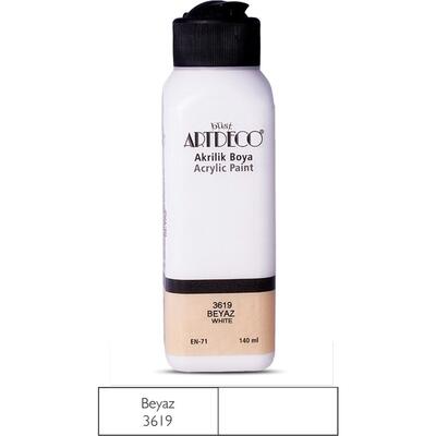 Artdeco 3619 White Acrylic Paint 140 ml (T15914) - Artdeco