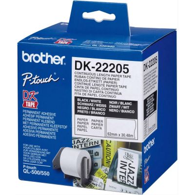 Brother DK-22205 Sürekli Etiket 62x30.48m - QL-550 / QL-560 / QL-570 (T6398)