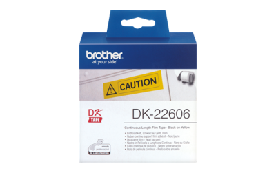 BROTHER - Brother DK-22606 Original Yellow Label Roll 62mm x 15.24m - QL-500W 