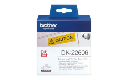 Brother DK-22606 Original Yellow Label Roll 62mm x 15.24m - QL-500W 