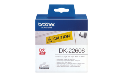 BROTHER - Brother DK-22606 Orjinal Sarı Etiket Rulosu 62mm x 15.24m - QL-500W (T7712)