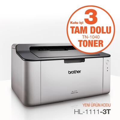 Brother HL-1111-3T USB Mono Laser Printer A4 (3 Toner) - Thumbnail