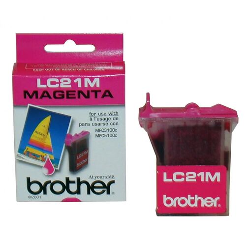 Brother LC-21M Magenta Original Cartridge - MFC-3100C / MFC-5100C