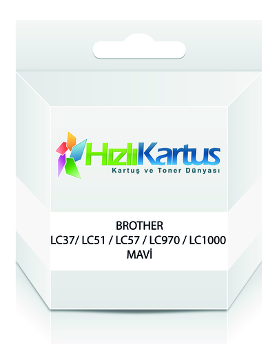 Brother LC37/ LC51 / LC57 / LC970 / LC1000 Mavi Muadil Kartuş - DCP-130C / DCP-135C