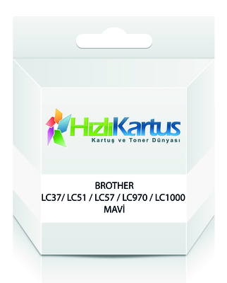 BROTHER - Brother LC37/ LC51 / LC57 / LC970 / LC1000 Mavi Muadil Kartuş - DCP-130C / DCP-135C