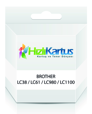 Brother LC38 / LC61 / LC980 / LC1100 Siyah Muadil Kartuş - DCP-145C / DCP-163C - BROTHER