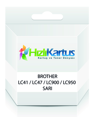BROTHER - Brother LC41 / LC47 / LC900 / LC950 Sarı Muadil Kartuş - DCP-110 / DCP-111C