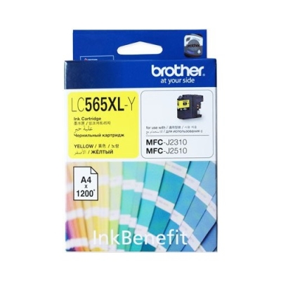 Brother LC565XLY High Capacity Yellow Original Cartridge - MFC-J3720 - BROTHER