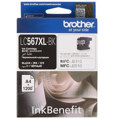 Brother LC567XL BK Black Original Cartridge - MFC-J2310 / MFC-J2510