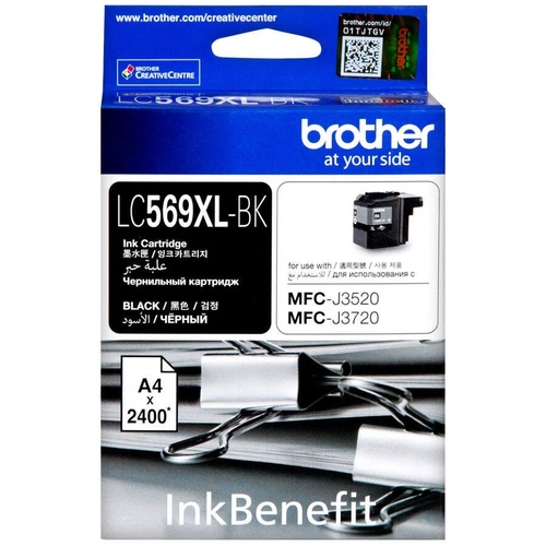 Brother LC569XLBK High Capacity Black Original Cartridge - MFC-J3720 