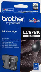 Brother LC67BK Black Original Cartridge - DCP-585 - BROTHER