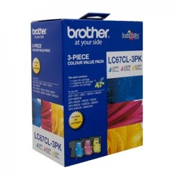 Brother LC67CL 3 Pk Color Original Cartridge - MFC-5490 / MFC-6490 - BROTHER