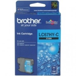 Brother LC67HY-C Yüksek Kapasite Mavi Orjinal Kartuş - DCP585 / DCP6690CW (T1464) - BROTHER