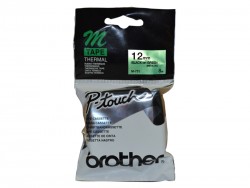 BROTHER - Brother M-731 Black On Green P-Touch Label 12mm - PT-55 / PT-60 / PT-80