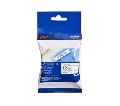 Brother M-K231BZ (12mm) Black White Laminand Label - BROTHER