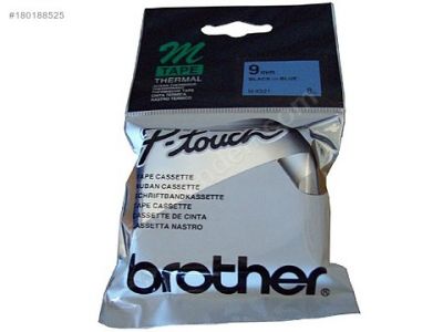 Brother M-K521 Mavi Üzerine Siyah P-Touch Etiket 9mm - PT-55 / PT-60 / PT-80 (T6252)