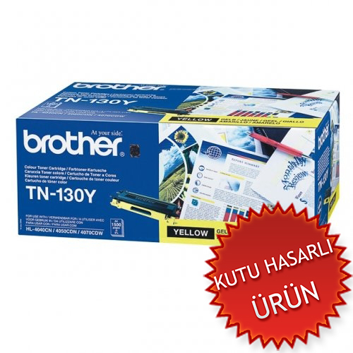 Brother TN-130Y Original Yellow Toner - HL-4040CN (Damaged Box)