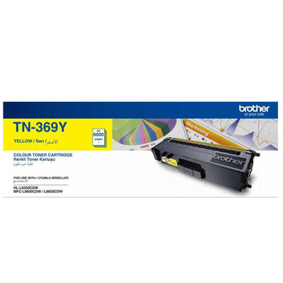 Brother TN-369Y Sarı Orjinal Toner Yüksek Kapasiteli - DCP-L8450 (T15208) - BROTHER