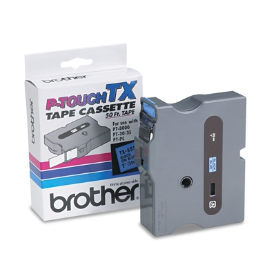 Brother TX-551 Black On Blue Original Ribbon - 24mm - BROTHER