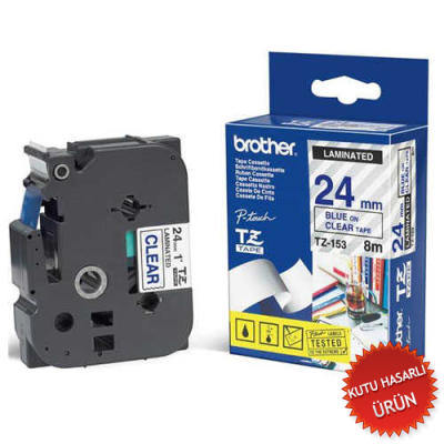 BROTHER - Brother TZ-153 (24MM) Cyan Laminand Label (Damaged Box)
