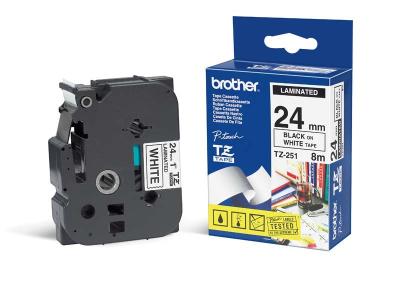 BROTHER - Brother TZ-251 (24MM) Beyaz Lamine Etiket (T8201)