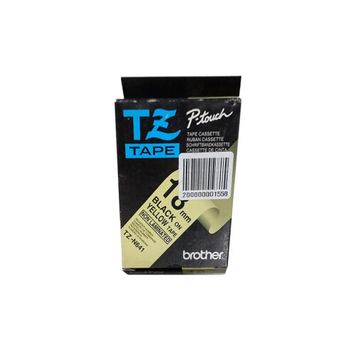 Brother TZ-N641 Black on Yellow Non Laminated Tape 18mm x 8m - PT 1750 - 1