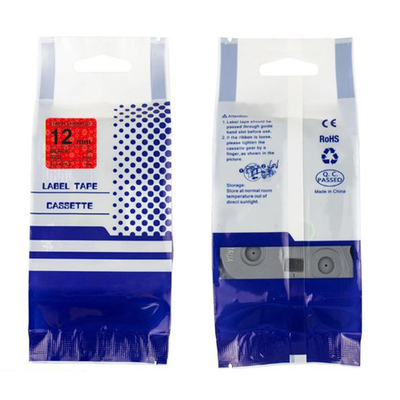 Brother TZc-431L2 Starred Red on Black Compatible Label Tape 12 mm x 8 m - BROTHER