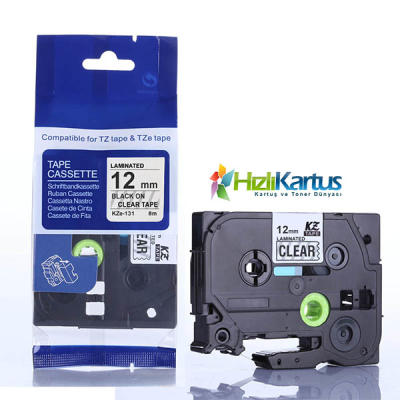 Brother TZE-131 Black On Transparent Compatible Label Ribbon 12mm x 8m - GL-100 - BROTHER