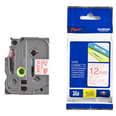 Brother TZE-132 (12MM) Kırmızı Lamine Etiket (T7973) - BROTHER