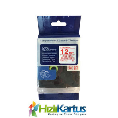 Brother TZE-132 Magenta On Transparent Compatible Label Ribbon 12mm x 8m - GL-100 - BROTHER