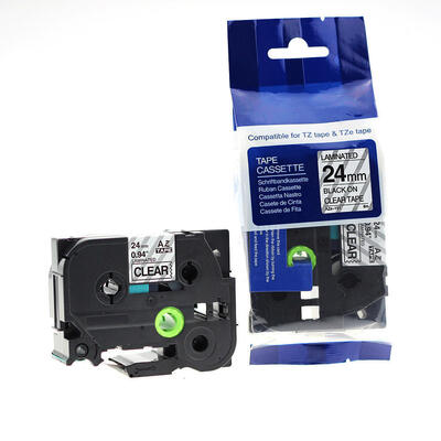 Brother TZe-151 Temizleme Üzerine Siyah Muadil Etiket Şeridi 24mm x 8m (T13433) - BROTHER