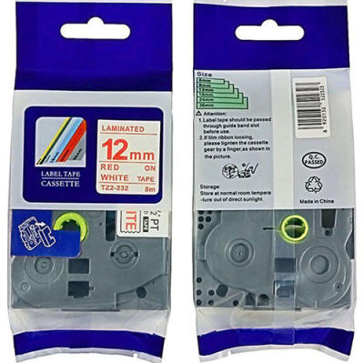 Brother TZE-232 Magenta On White Compatible Label Ribbon 12mm x 8m - GL-100 - BROTHER