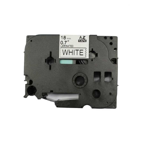 Brother TZE-241 Beyaz Üzerine Siyah Muadil Etiket 18mm x 8m - 1