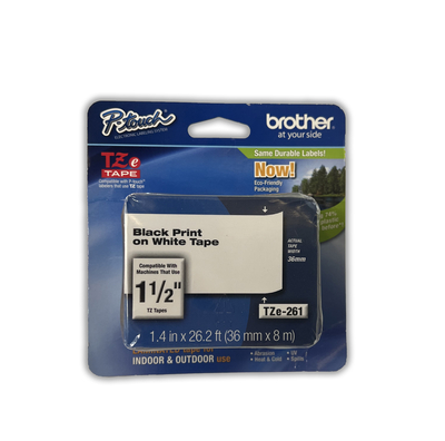 BROTHER - Brother TZe-261 (36MM) Black Laminated Label