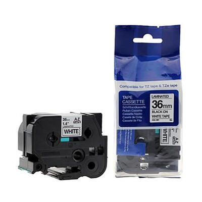 Brother TZe-261 Black On White Compatible Label Ribbon 36mm x 8m - BROTHER