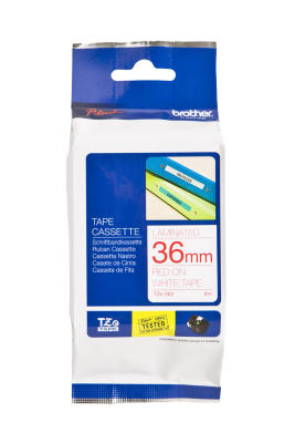 Brother TZE-262 (36MM) Kırmızı Orjinal Lamine Etiket (T7963) - BROTHER