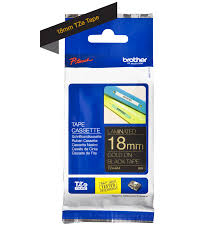 Brother TZE-344 18mm Siyah üzerine Altın Orjinal Etiket 18mm x 8mm - PT-1750 - 1