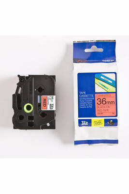 Brother TZe-461 Black On Red Laminated Label 36mm x 8mm - BROTHER