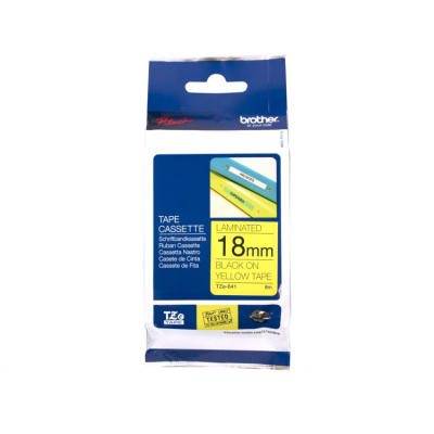 Brother TZE-641 (18MM) Yellow Laminated Label - BROTHER