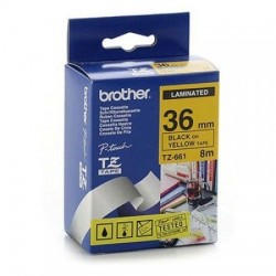 BROTHER - Brother TZE-661 Yellow Black Label Ribbon 36mm