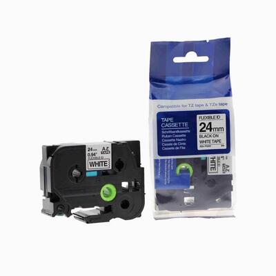 Brother TZe-FX251 Black On White Compatible Label Ribbon 24mm x 8m - BROTHER