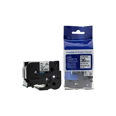 Brother TZe-M961 Black On Silver Compatible Label Ribbon 36mm x 8m - PT-550 - BROTHER